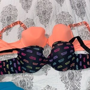 Juicy couture bras gently worn once -great padding n uplifting feature!   (2)!